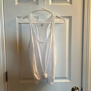 White loose tank top